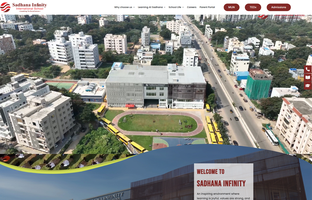 Website, SEO & PPC Campaign - Sadhana Infinity School