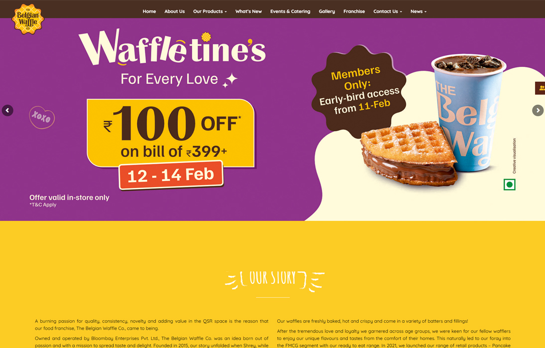 Website & Maintenance Project – The Belgian Waffle